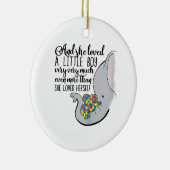 自閉症の|そして、彼女は小さな男の子をとても愛していました セラミックオーナメント (右)