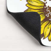 自閉症の |ひまわりの花バラがいっぱい世界 マウスパッド (コーナー)