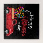 自閉症の|ハッピーバレンタインデー自閉症 ジグソーパズル (横)