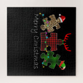 自閉症の |メリークリスマス自閉症パズル作品 ジグソーパズル (横)