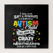 自閉症の |レベルをブレイクアウトする自閉症の子 ジグソーパズル (縦)