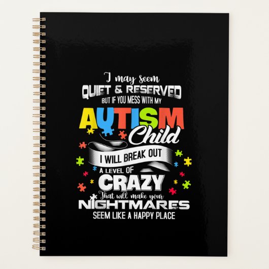 自閉症の |レベルをブレイクアウトする自閉症の子 プランナー手帳 (正面)