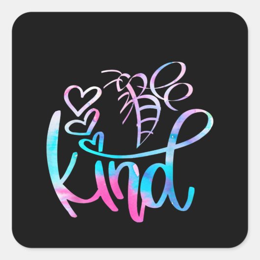 自閉症の |優しい自閉症意識 スクエアシール (正面)