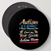 自閉症の |自閉症は私が決してプランナーしない旅 缶バッジ (正面&裏面)