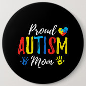 自閉症の |自閉症誇りを持った母パズル作品 缶バッジ (正面)