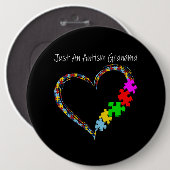 自閉症の | Just An Autism Grandpa 缶バッジ (正面&裏面)