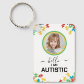 自閉症のID子供または成人の医療警告バッジ キーホルダー (正面)