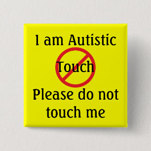 自閉症のMed警告NoTouch 缶バッジ
