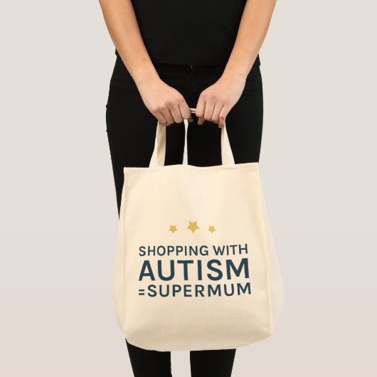 自閉症のSupermumのトートと買物をすること トートバッグ (正面(商品))