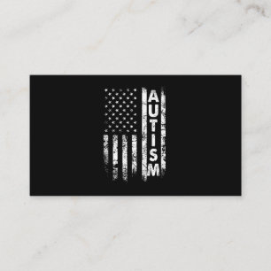 自閉症のTシャツ米国グランジ旗 名刺