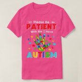 自閉症のTSを持っている私と一緒に我慢しクラシックて Tシャツ (デザイン正面)