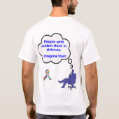 自閉症はまたは凝視を保ちます Tシャツ (裏面)