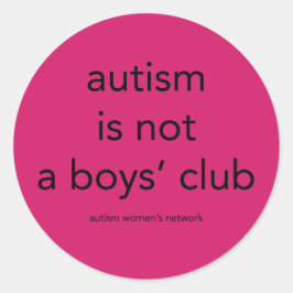 自閉症は少年クラブではない：シール ラウンドシール