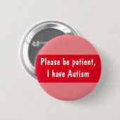自閉症は患者のスペクトル6センチ丸バッジにしてください 缶バッジ (正面&裏面)