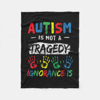 自閉症は悲劇の支援認識度容認ではない フリースブランケット