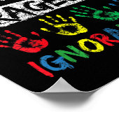 自閉症は悲劇の支援認識度容認ではない ポスター (角)