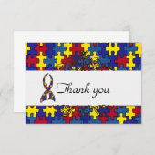 自閉症は感謝していしています サンキューカード (正面/裏面)