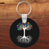 自閉症は手来動障害Montでは起こらない キーホルダー (裏面)