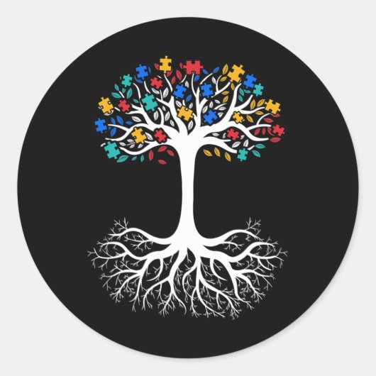 自閉症は手来動障害Montでは起こらない ラウンドシール (正面)