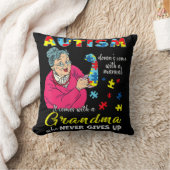 自閉症は来無名のおばあちゃんには無い クッション (ブランケット)