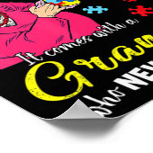 自閉症は来無名のおばあちゃんには無い ポスター (角)