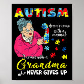 自閉症は来無名のおばあちゃんには無い ポスター (正面)