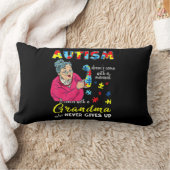 自閉症は来無名のおばあちゃんには無い ランバークッション (ブランケット)