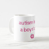 自閉症は男の子のクラブ不完全なマグではないです コーヒーマグカップ (正面左)