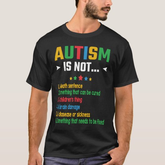 自閉症は直すものではない Tシャツ (正面)