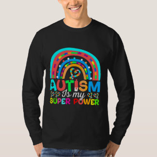 自閉症は私のすごいパワーAdhdパズル自閉症アワーン Tシャツ