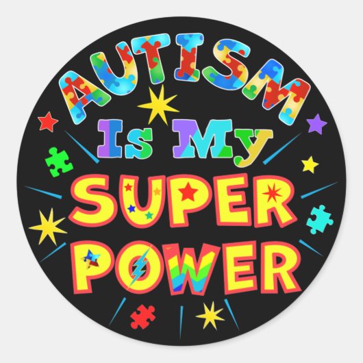 自閉症は私のすごい力 ラウンドシール (正面)