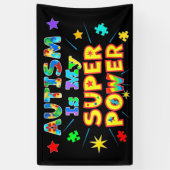 自閉症は私のすごい力 横断幕 (縦)