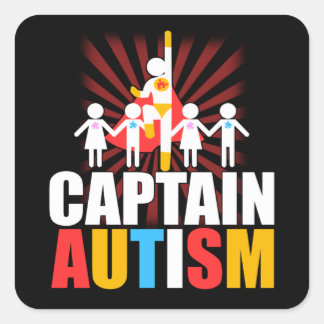 自閉症は私のパワーすごいスーパーヒーロー認識度 スクエアシール