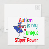 自閉症は私のユニーク力すごいだ ポストカード (正面/裏面)