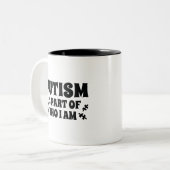 自閉症は私の一部である ツートーンマグカップ (正面左)