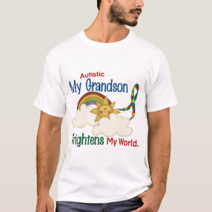 自閉症は私の世界1の孫を明るくします Tシャツ
