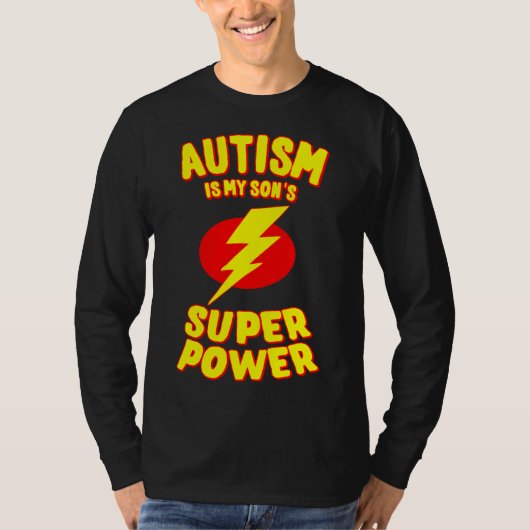 自閉症は私の息子のすごい力 Tシャツ (正面)