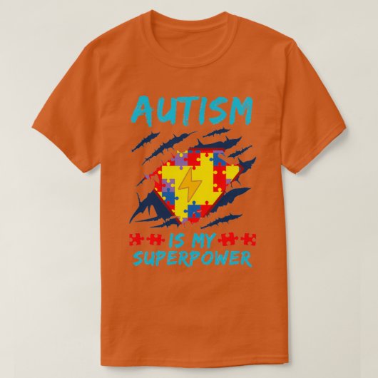自閉症は私の超能力マグカップTs Tシャツ (デザイン正面)