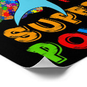 自閉症は私の超能力自閉症意識のサポートである ポスター (角)