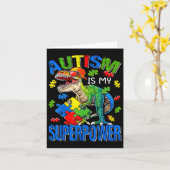 自閉症は私の超能力自閉症意識の恐竜である カード (黄色い花)