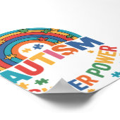 自閉症は私の超能力 ADHD パズル 自閉症啓発 ポスター (角)