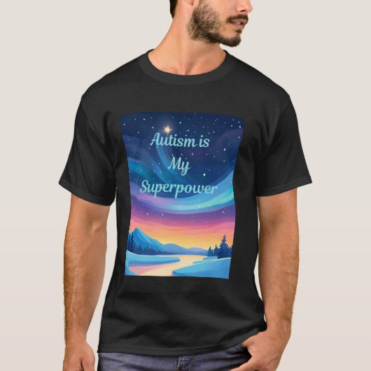 自閉症は私の超能力 Tシャツ (正面)