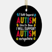 自閉症は自閉症の方々を応援する セラミックオーナメント (右)