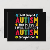 自閉症は自閉症の方々を応援する ポストカード (正面/裏面)