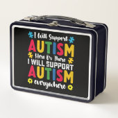 自閉症は自閉症の方々を応援する メタルランチボックス (正面)