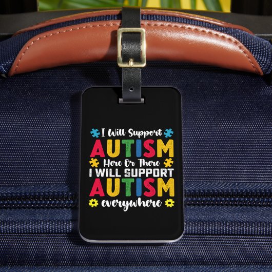 自閉症は自閉症の方々を応援する ラゲッジタグ (正面インサイチュ2)