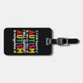 自閉症は自閉症の方々を応援する ラゲッジタグ (正面横)