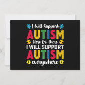 自閉症は自閉症の方々を応援する 招待状 (正面)