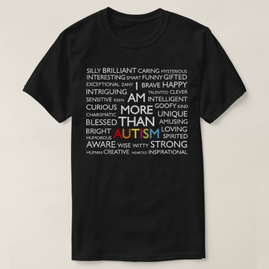 自閉症は自閉症よりも Tシャツ (デザイン正面)