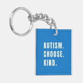自閉症は親切なキーチェーンを選択モダン キーホルダー (正面左)